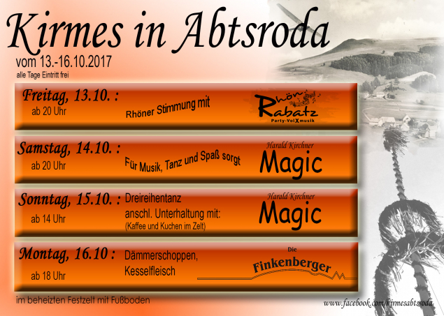 Flyer Kirmes Abtsroda