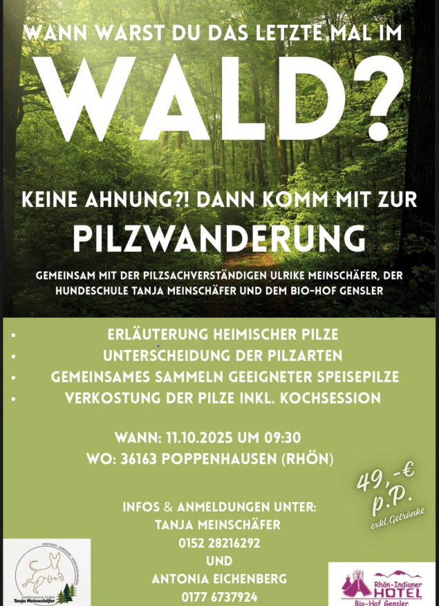 Plakat Pilzwanderung